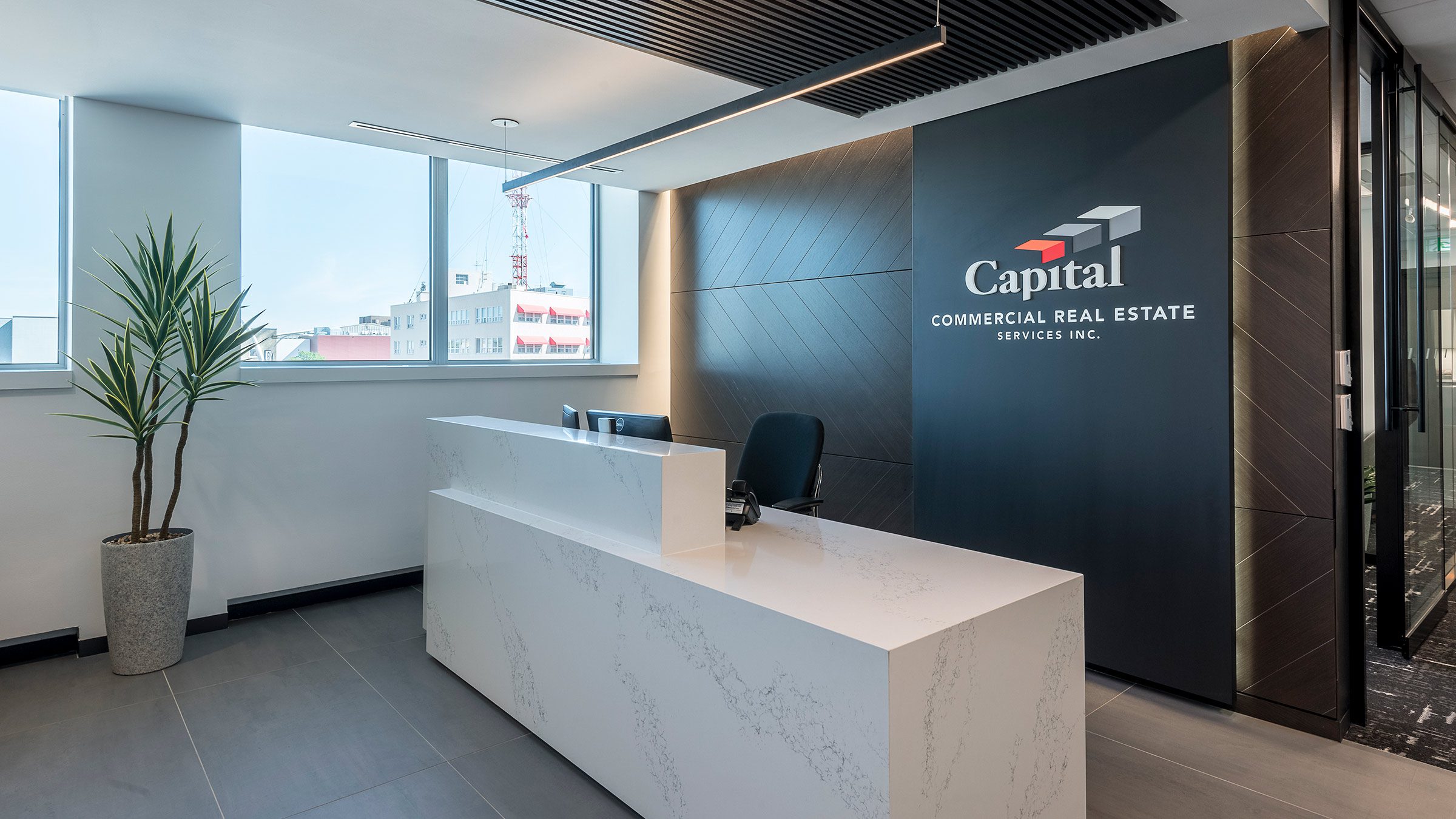 Capital Commercial Real Estate Office Reception Desk