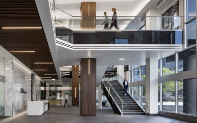 Downtown lobby renovation addresses security, access, and active commutes
